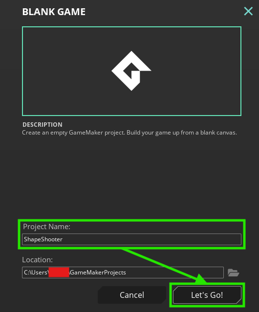 Creating a Blank Project
