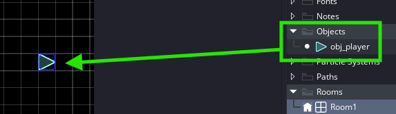 Player Object in Room